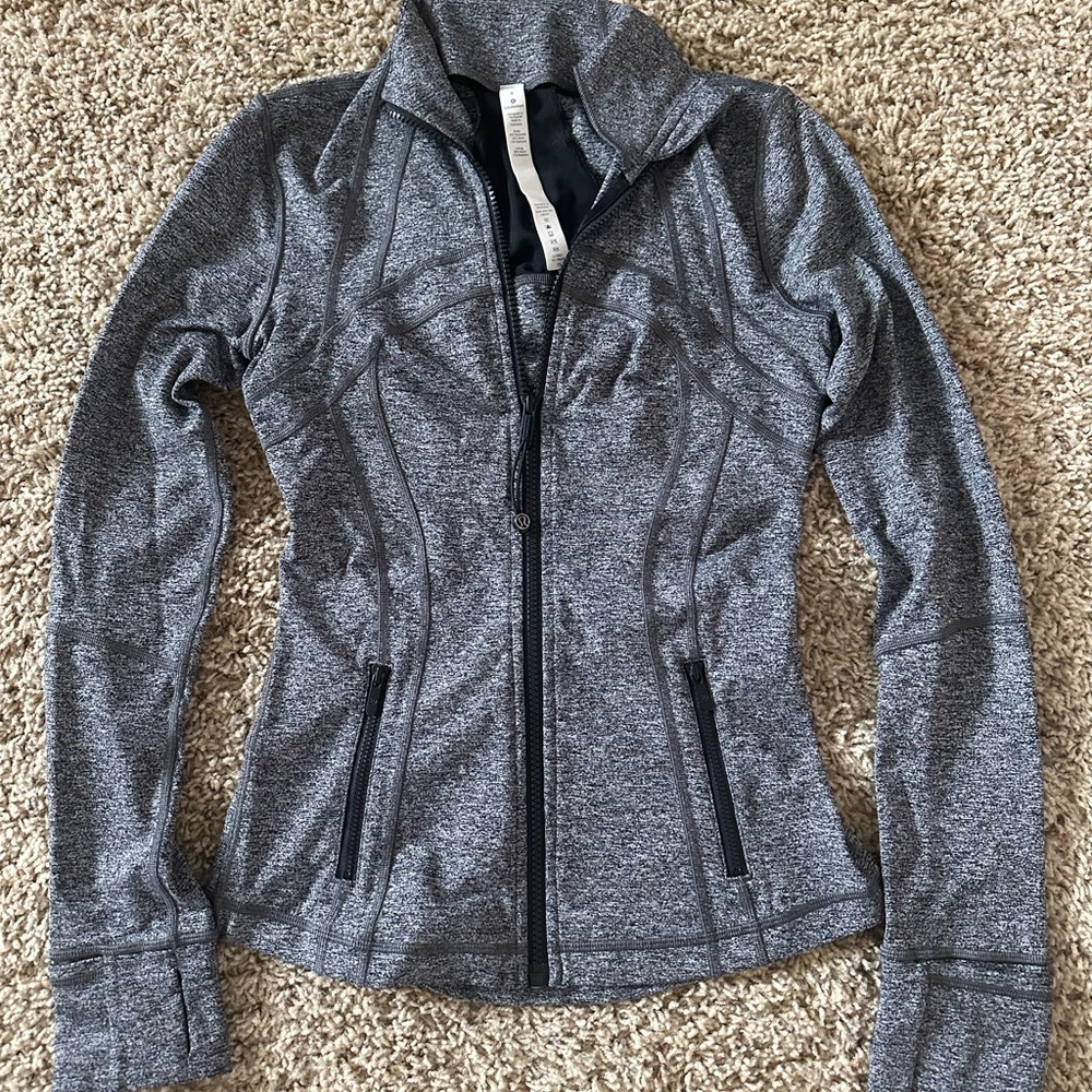 Women's Gray Zip-Up Jacket